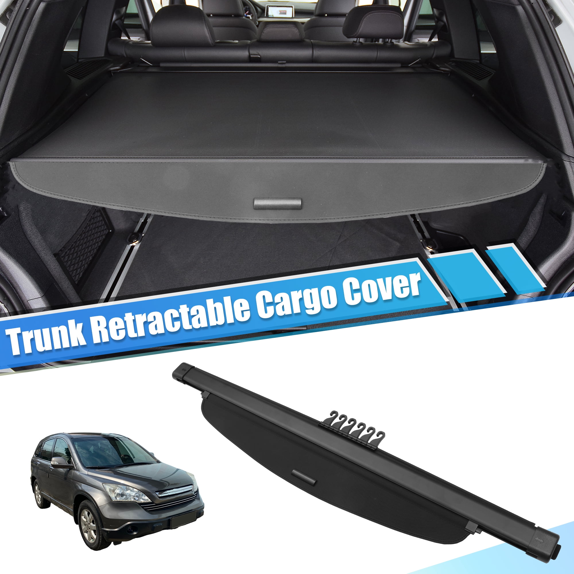 Unique Bargains Cargo Cover Rear Trunk Shield Shade Fit for Honda CRV 2007-2011 Black