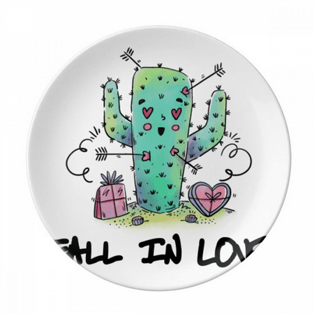 

Fall In Love Cactus Plate Decorative Porcelain Salver Tableware Dinner Dish