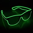 thumbnail image 1 of Gafas inalámbricas YourFocus con luz LED que brillan en la oscuridad, gafas de neón para fiestas rave, EDM, Halloween, Navidad (verdes), 1 of 6