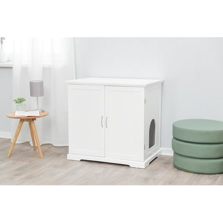 UPC: 4011905402369 | TRIXIE XL Wooden Litter Box Enclosure with Storage Drawer for Large Size Litter Box White