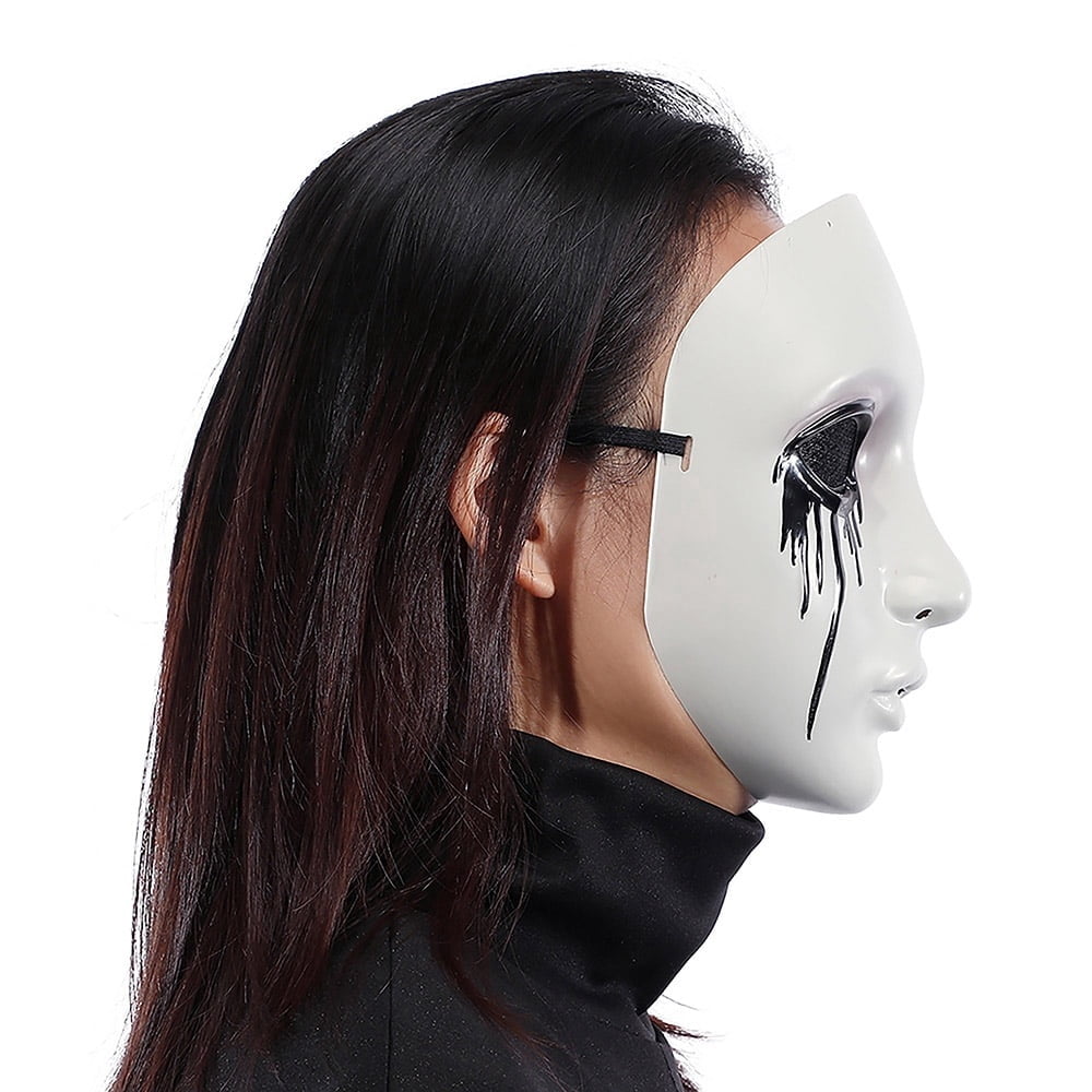 Drip Girl Mask Costume Accessory for Adults, Black and White, Halloween by Way To Celebrate