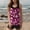Hot Pink, variant on pstuiky Womens Swimsuits Print Crew Neck High Waist Adaptable Two Piece Bathing Suits Swim Dress Tankinis with Boy Shorts Swim Suit Women
