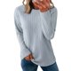thumbnail image 1 of Camisetas de Larga para Mujer, Ropa de Moda de Otoño, Tops Modernos, Camiseta Básica de Punto con Cuello Redondo Gris S, 1 of 9