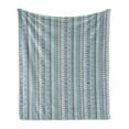 thumbnail image 1 of Abstract Soft Flannel Fleece Throw Blanket, Design of Vertical Lines with Dots Rhombs and Hearts in Pastel Tones, Cozy Plush for Indoor and Outdoor Use, 50" x 60", Multicolor, by Ambesonne, 1 of 5