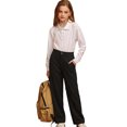 thumbnail image 7 of Tiijoy Boys School Uniform Pants Unisex Solid Straight Flat Front Pants, Black, Size 5-16, 7 of 7