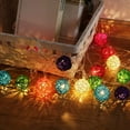 thumbnail image 5 of LINLIN Rattan Ball Fairy Lights, Battery Operated - 20 LEDs - 3m/9.8ft Clear Cable - Rattan Ball String Lights by Decorations Lights, 5 of 9