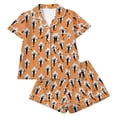 thumbnail image 5 of MEZZALL Women Halloween Pajama Set Button Front Short Sleeve Top With Chest Pocket Elastic Waist Shorts Soft Sleepwear Set Relaxed Fit 2 Piece Pjs, 5 of 5