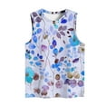 thumbnail image 4 of ZQUUVOU Tank Top For Women Summer Casual Printed Crew Neck Tops (Blue,XL), 4 of 4