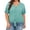 Army Green, variant on Womens Plus Size Tops Short Sleeve V Neck Knit Tunic Blouse Tie Front Button Up T Shirts (Blue,XL)