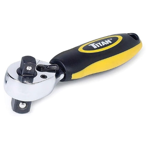 Titan 12051 Ratchet Stubby Set, 3/8" and 1/2" Drive, Dual Head