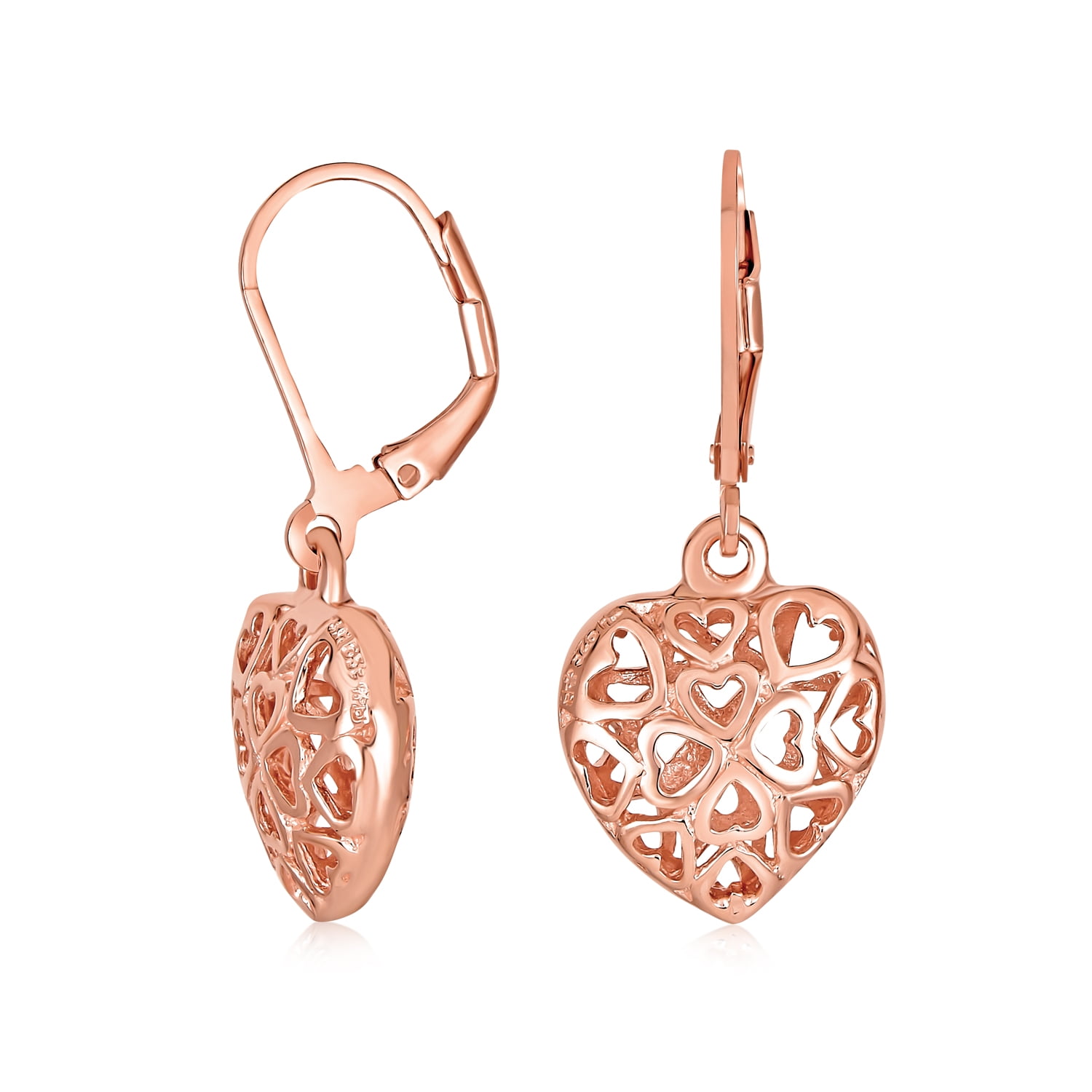 Details about   Gold Finish Lab-created Ruby with CZ's Dangling Butterfly Huggie Earrings 
