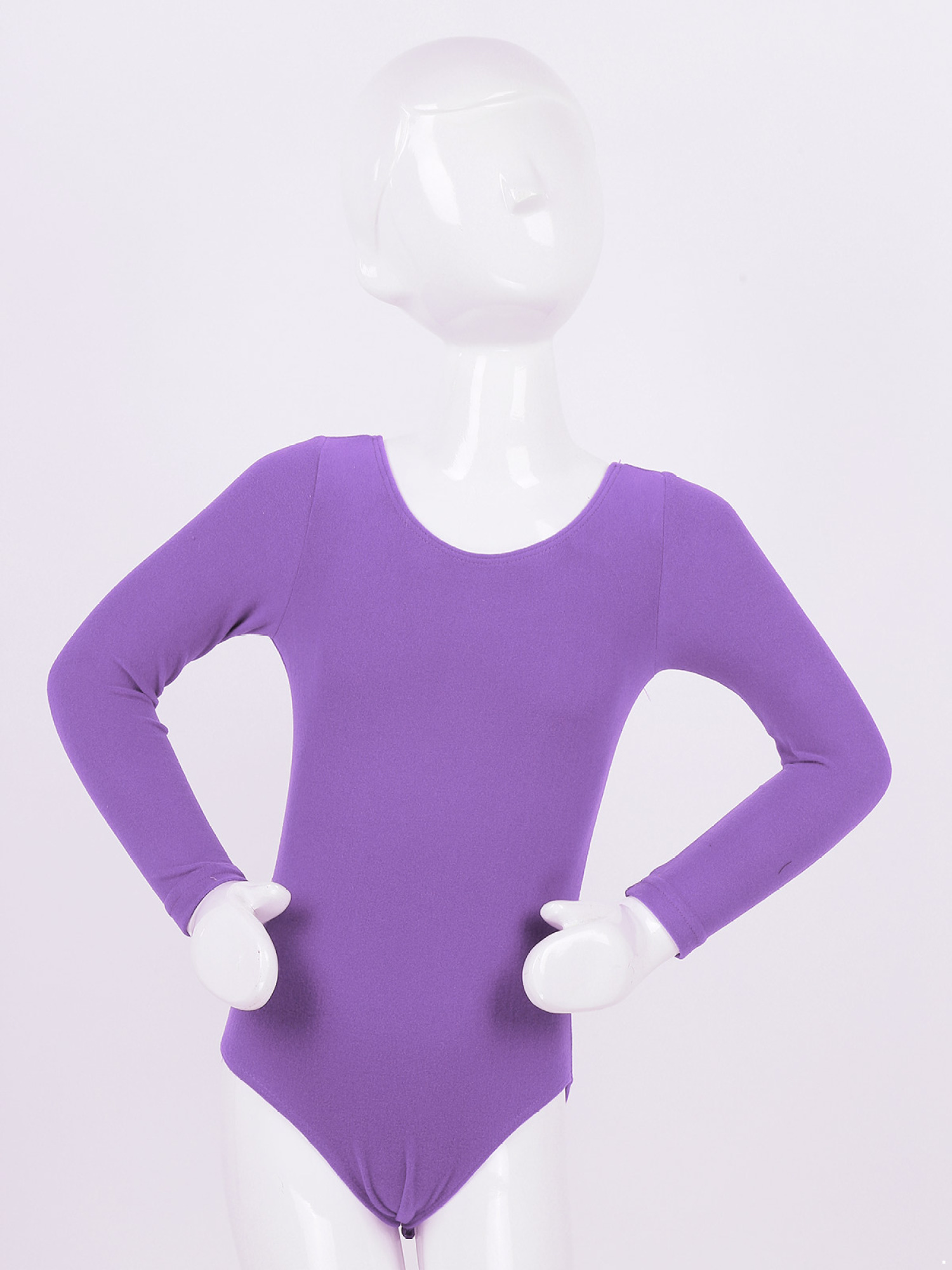 Renvena Girls Lavender Long Sleeves Polyamide Leotard Size 3 Renvena Girls Lavender Long Sleeves Polyamide Leotard Size 3