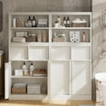 thumbnail image 7 of Tall Bathroom Cabinet, Floor Storage Cabinet with Doors & 2 Drawers, 51" H Tall Bathroom Organizer Cabinet Freestanding for Bathroom, Living Room, Kitchen & Pantry, 7 of 7