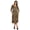 Brown, variant on Phagun Women Summer Midi Dress Casual Loose Pockets Dress Scoop Neck Dresses