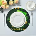 thumbnail image 5 of GZHJMY Saint Patrick's Theme Round Placemats Durable Non-Slip Heat and Stain Resistant Placemat for Kitchen Table Decoration Outdoor BBQ Activities(4PCS) Table Mat, 5 of 7