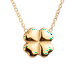 thumbnail image 1 of Collar de Mujer LuckyLy con Dije de Trébol de Buena Suerte Acero Inoxidable Modelo Flora dorado UNITALLA, 1 of 7