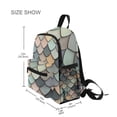 thumbnail image 3 of FORMRS School Backpack with Front Zippered Pocket 12" Student Travel Daypack, Green Art Pattern, 3 of 6
