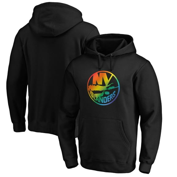 Men's Black New York Islanders Team Pride Logo Pullover Hoodie