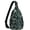 Banana Leaf, variant on Rope Sling Bag for Women Crossbody Chest Bag Convertible from Left to Right, Water Repellent Gym Backpack, Anit Theft, Dark Blue/ Yellow Flower