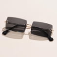 thumbnail image 3 of Gafas de sol sin montura Yuyangstore Lente Negra Patas doradas para mujer, 3 of 8