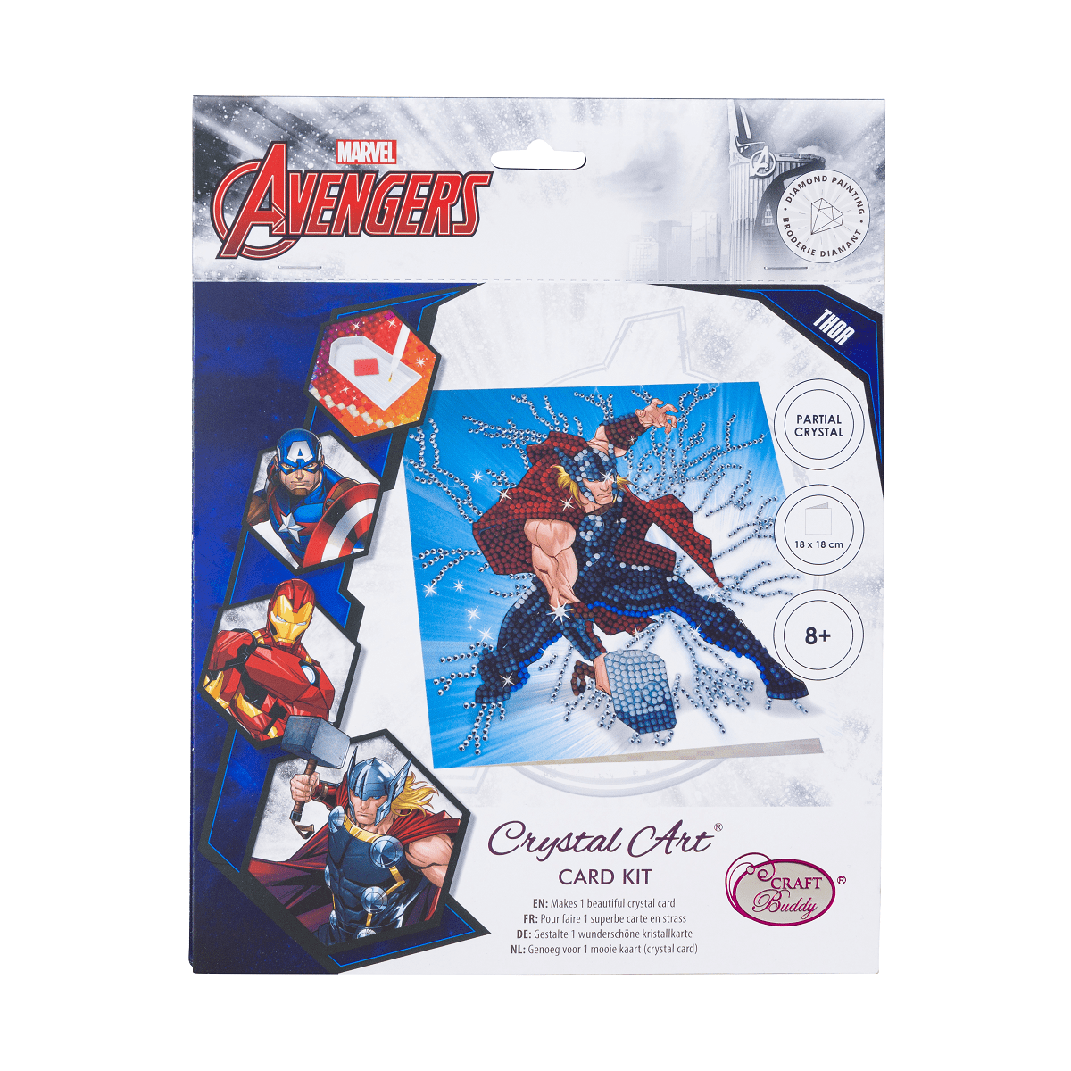 Craft Buddy 18cm DIY Crystal Art / Diamond Painting Card Kit - Marvel  Collection - Captain America 
