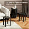 thumbnail image 5 of Stackable Stools Set of 4, Movable Side Tables Coffee Tables, Multifunctional Space-Saving Nesting Tables for Home Kitchen, No Assembly, Black, 5 of 6
