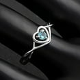 thumbnail image 5 of Christine Engagement Ring for Women Promise Heart Birthstone Cz Sterling Silver by Ginger Lyne, 5 of 6
