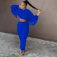 thumbnail image 5 of Gibobby Conjunto de Pantalones para Mujer Conjunto de dos piezas con ribete de flecos y capucha informal deportivo de moda para mujer(Azul,XL), 5 of 5