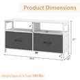 thumbnail image 3 of Gymax Fabric Dresser for Bedroom Chest of Drawers w/ 2 Drawers & 2 Open Shelves, 3 of 10