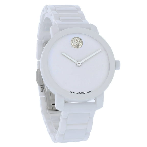 Movado Bold Evolution 2.0 Women's White Ceramic Quartz Watch 3601233
