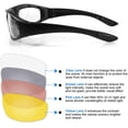 thumbnail image 5 of Goodwill 3 Pairs Motorcycle Riding Glasses Padded Goggles UV Protection Dustproof Windproof Motorcycle Sunglasses, for Outdoor Sports Activities(Clears lens), 5 of 6