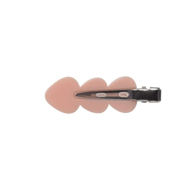 2Pcs Non-trace Épingles à Cheveux Matériau Robuste Simple Charmant Coiffeuse Clip Style à la Mode pour Bébé Femmes Filles Dame Trois Amour Rose