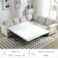 thumbnail image 6 of LLappuil Sectional Sofa, Pull Out Sofa Bed Queen Size, 6 Seat Sofa Couch Convertible Sleeper Sofa Bed for Living Room Beige, 6 of 10