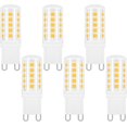 thumbnail image 1 of Bombilla LED G9 de 4 W, blanco neutro, 4000 K, 400 lm, equivalente a halógeno G9 de 40 W, 33 W, 360 grados, CA 220-240 V, lámpara LED neutra G9 para luz de espejo, mesa, 1 of 5