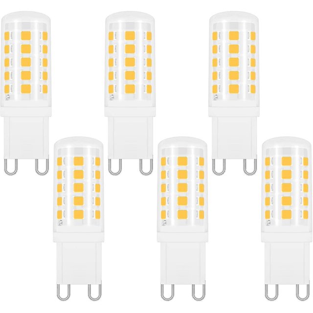 Bombilla LED G9 de 4 W, blanco neutro, 4000 K, 400 lm, equivalente a halógeno G9 de 40 W, 33 W, 360 grados, CA 220-240 V, lámpara LED neutra G9 para luz de espejo, mesa