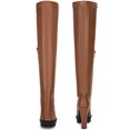 thumbnail image 3 of DARING DIVA Women's Platform Chunky Heels Over the Knee High Boots Brown 7, 3 of 6