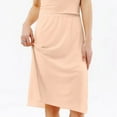 thumbnail image 2 of Bjutir Women Skirt Fashion Summer Semi Breathable Inner With Glare Mid Length Ice Silk Ultra Thin Traceless Skirt Pink L, 2 of 7