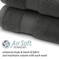 thumbnail image 3 of Microdry 100% Cotton Luxurious Bath Towel, 30" x 56", Dark Gray, 3 of 7