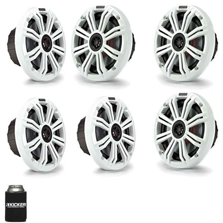 Kicker 6.5" White Marine Speakers (QTY 6) 3 pairs of OEM replacement speakers