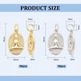 thumbnail image 2 of 1box 20Pcs 2 Colors Real 18K Gold Plated Brass Charm Pendants Metal Blank Tag Pendants for DIY Necklace Bracelet Jewelry Making, 2 of 5