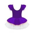 thumbnail image 2 of inhzoy Kids Girls Miss Santa Claus Tutu Dress Ballet Figure Skating Dance Leotard Chrismas Party Costume Purple 4, 2 of 8