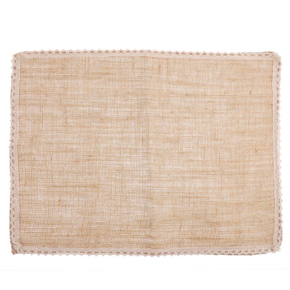 MEIBUTYUP Washable Heat Insulation Placemats Khaki Lace Anti-Skid for Kitchen 4Pcs