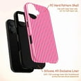 thumbnail image 4 of Pink Striped Phone Case, Vibrant Vertical Pattern Protective Cover for iPhone 17 16 15 14 13 12 11 Plus Pro Max Mini, 4 of 6
