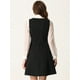 thumbnail image 3 of Vestido de Línea A con Tirantes para Mujer Vestido Elegante con Doble Botonadura Negro S, 3 of 6
