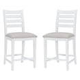 thumbnail image 4 of Linon Flynn Counter Stool White Upholstered Set Of 2, 4 of 13