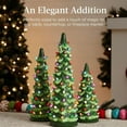 thumbnail image 2 of Minibee 9.8" Tabletop Ceramic Christmas Tree, Multicolor LED Lights, Retro Holiday Home Decor, 2 of 8