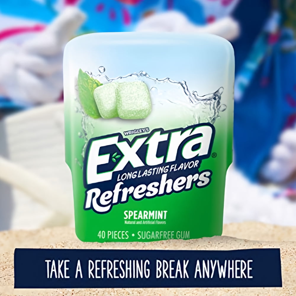 Extra Refreshers Spearmint Chewing Gum, 40 Ct