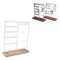 thumbnail image 4 of Earrings Rack, Iron Large Storage 90 Holes 2 Metal Bar Useful Gift Earrings Organizer Rack  For Display For Earrings For Necklaces Black,White, 4 of 8