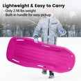 thumbnail image 5 of 2Pcs 4FT Pink All-Terrain Snow Sled, Toboggan with Tow Rope & Polished Base for Speedy Downhill Glide, 5 of 9