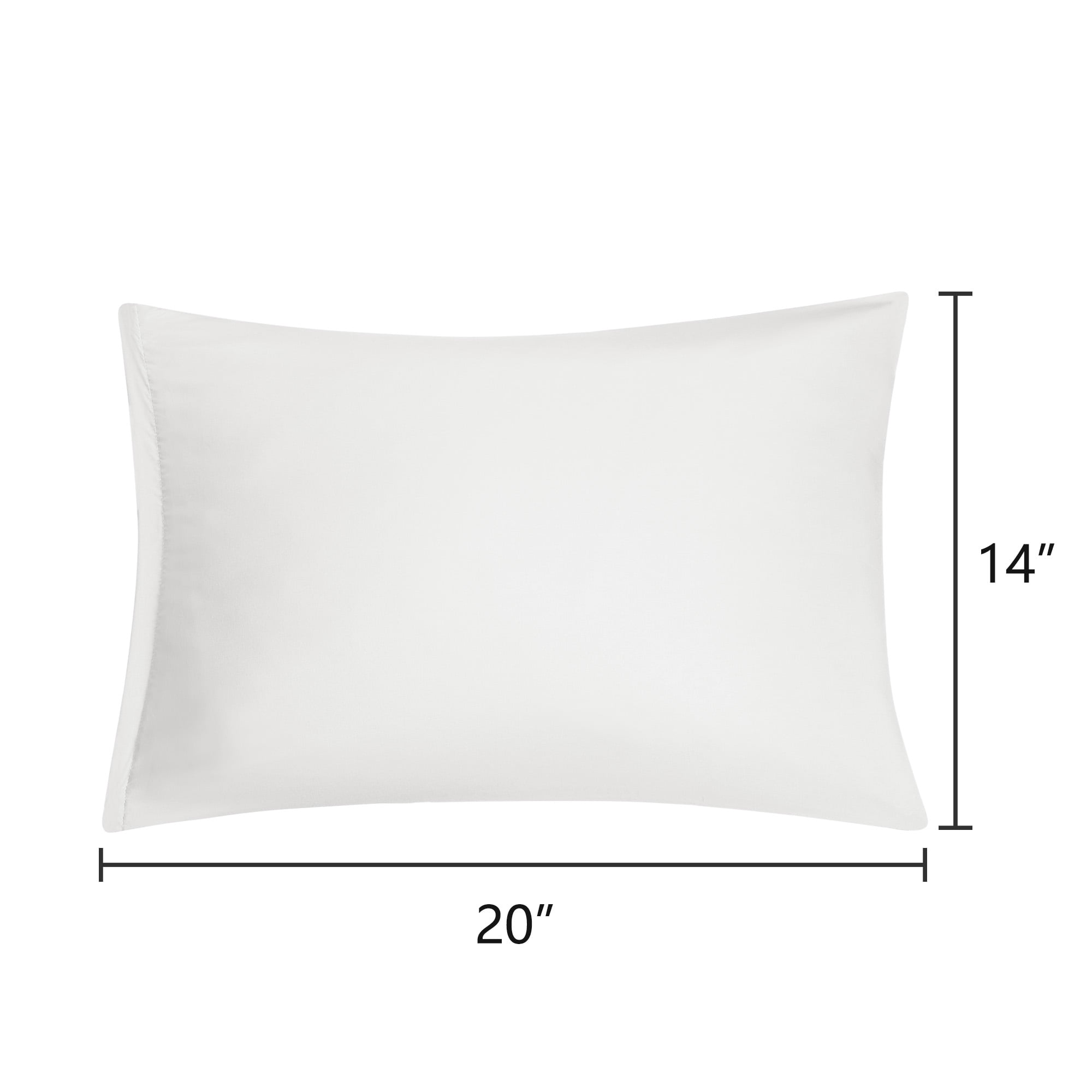 Unique Bargains 2-Piece 1800D Microfiber Solid Pillowcases White Travel